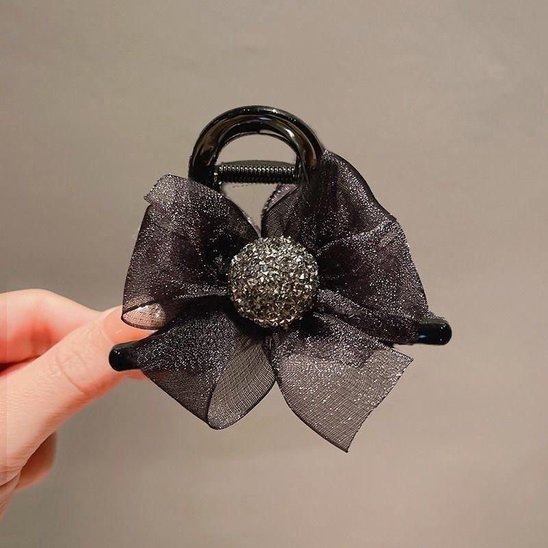 Korean Style High-End Flower Claw Hair Clip for Women's Updo - Sweet and Gentle French Shark Clip