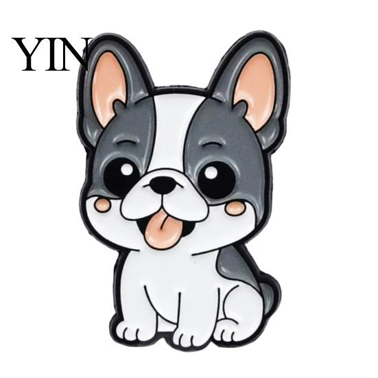 Metal Brooch Pins Cartoon Dog Enamel Brooch, Alloy Puppy Lapel Pin for Men Women, Backpacks Decorative Badge Clothes Bag Hat Scarf Suits