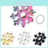 Versatile 18 In 1 Portable Snowflake Multi Tool With Stainless Steel Screwdriver Key Chain