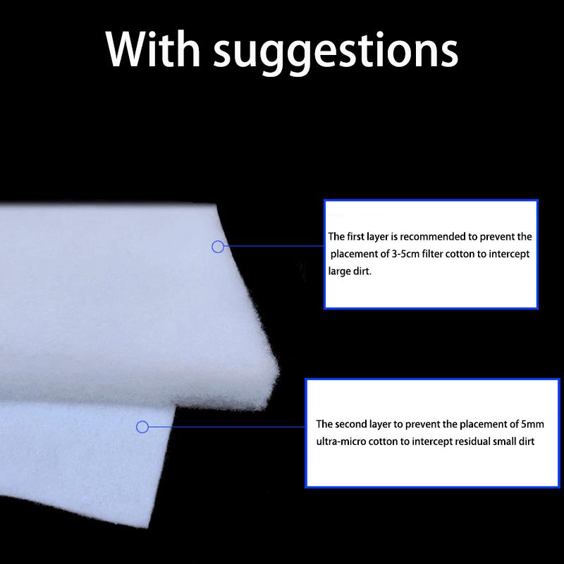 Fish Tank Filter Cotton Encryption and Thickening Aquarium White Cotton High-permeability Purified Water Sponge Aquarium Filter