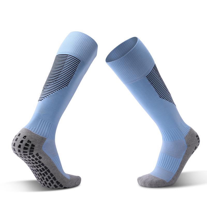 Professionelle Kinder-Overknee-Fußballsocken, Herren-/Damen-Frotteesohle, Reine Baumwolle, Modischer Sportstil.