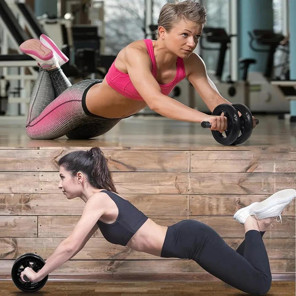 AB Roller Wheel pro AB Roller Workout vybavení AB Roller s kolenní podložkou AB Roller Wheel s odporovými gumami AB Roller Workout