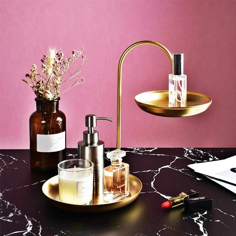 Nordic Luxury Cake Fruit Plate Entrance Key Double-layer Removable Desktop Shelf Jewelry Snack Plate Shelf Decor