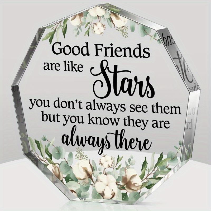 

Good Friends Acrylic Heart - Retirement & Friendship Keepsake with Photography Utility чистый