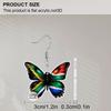 2D Flat Colorful Butterfly South Africa Flag Acrylic Material Dangle Earrings Lightweight Colorful Earrings for Women Jewelry Gifts