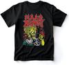 Aliens Attack Mars T-Shirt Vibrant Graphic Print No Fade Soft 100% Cotton Black Shirt