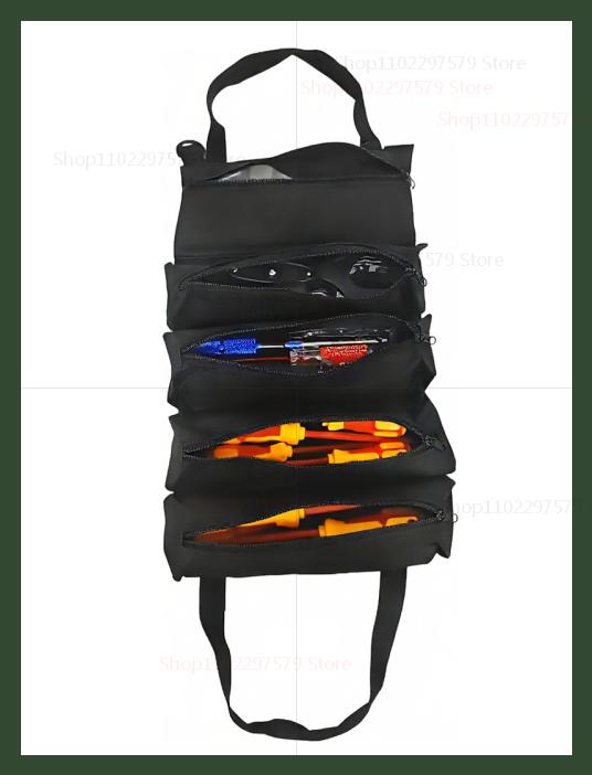 Heavy Duty Tool Bag with Multiple Pockets Detachable Storage for Workers Engineers Maintenance Tools Camping Outdoor Use