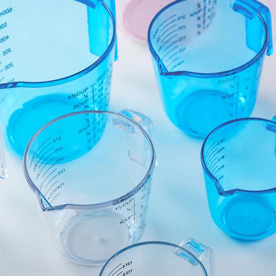 Klare Skala mit Messbechergriff Plastik Messbecher mit Skala für Küche