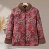 Stylish Fleece-Lined Cotton Jacket for Middle-aged and Elderly Women