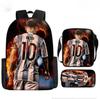 Messi Soccer Kids Backpack Set With Breathable Oxford Fabric For School Children