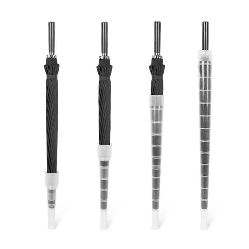 70cm/80cm Plast Icke-dropp Bil Infällbart Skydd Paraply Vattentätt Skydd Hem Ärmhållare Droppsäkert Paraply Genomskinligt