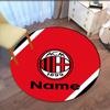 Custom Name AC Milan Printed Round Rug Carpet Chair Rug Area Rug Entryway Doormats,for Office Chair Living Room Bedroom Kitchen Room.