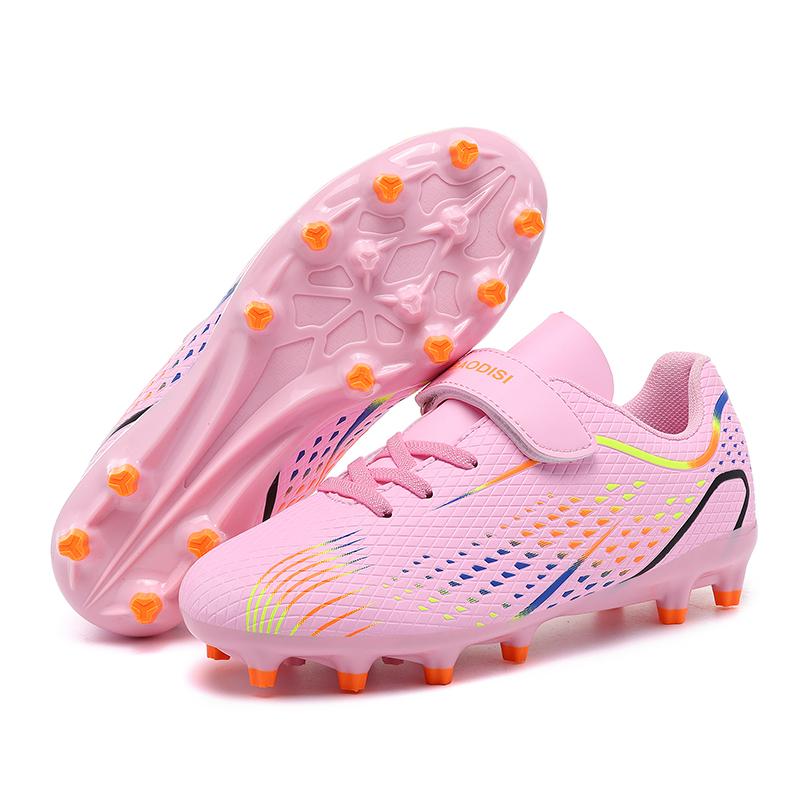 Boys Football Shoes AG/TF Spike Rubber Soft Sole Kid's Professional Artificial Turf Training Football Boots for Girls Soccer Shoes