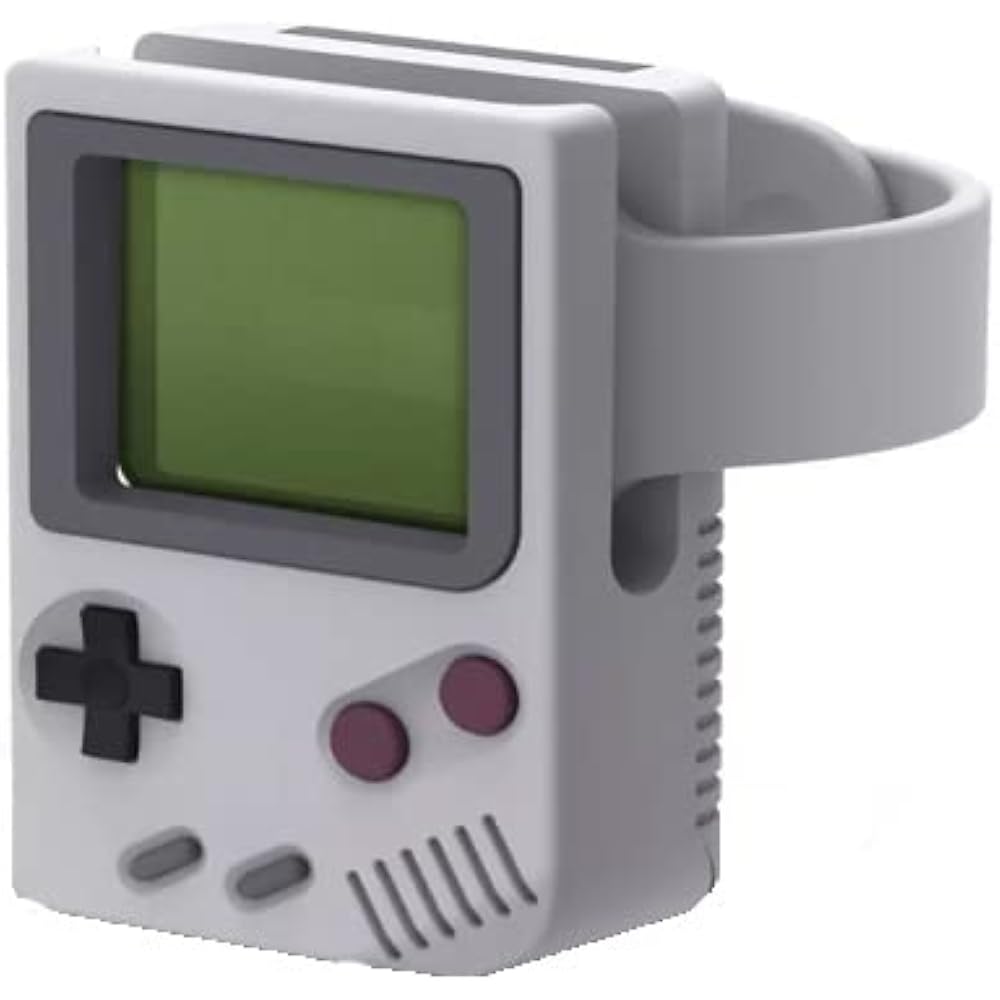 Light grey case stand nostalgia game charger silicone