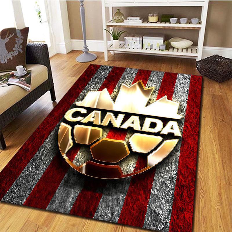 Canada Men's National Soccer Team Carpet Rug for Living Room Bedroom Home Sofa Decoration,Kids play Non-slip Floor Mat