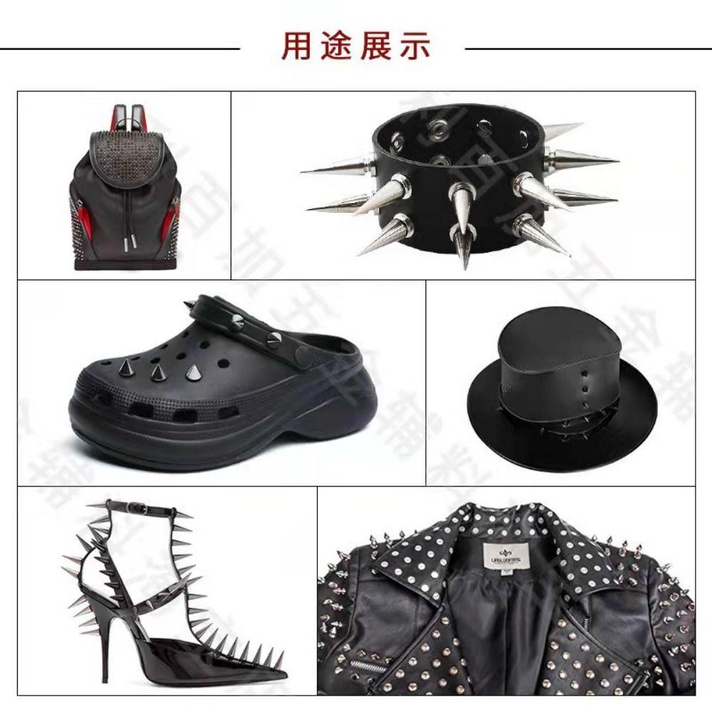 359Pcs 8 Sizes Punk Spikes and Studs Kit Smooth Surface Clothing Studs  Leather Accessories