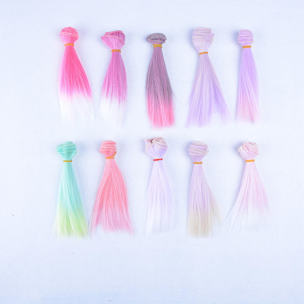 15 см * 100 см прямые волосы с градиентом DIY волосы/парики для куклы BJD 1/3 1/4 1/6 — фото 4