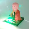 Solar Shake Head Monk Car Decoration Little Buddha Monk Statue Solar Head Shaking Buddha Monk Figurine Desk Ornament Car