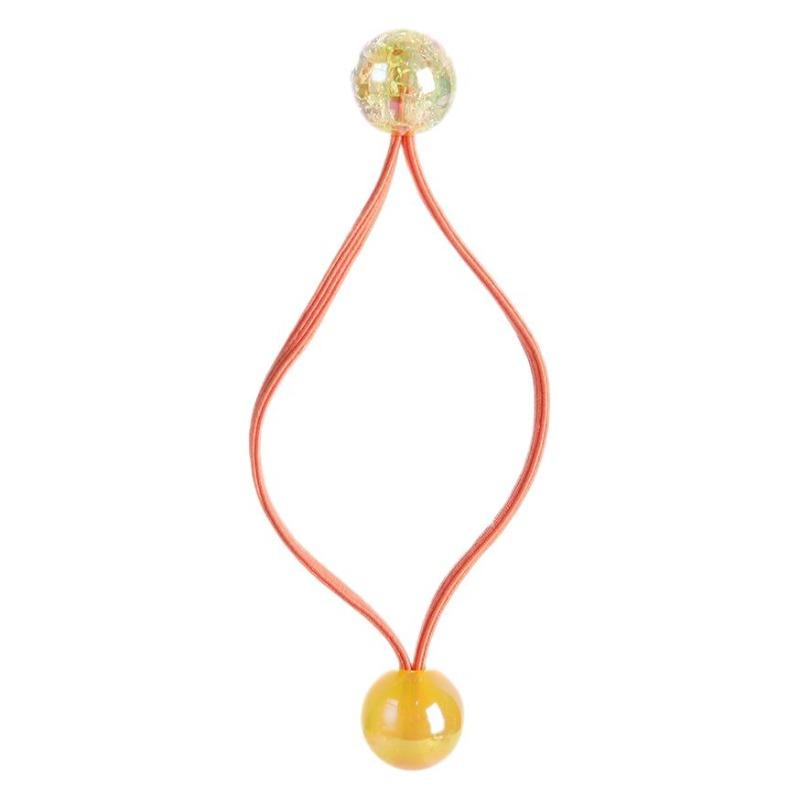 2 Stück. Dopamin-Haargummis in Candy-Farben: Hochelastische Doppelt-Explosionsbälle, Nicht-schädigendes Haar-Accessoire für Frauen