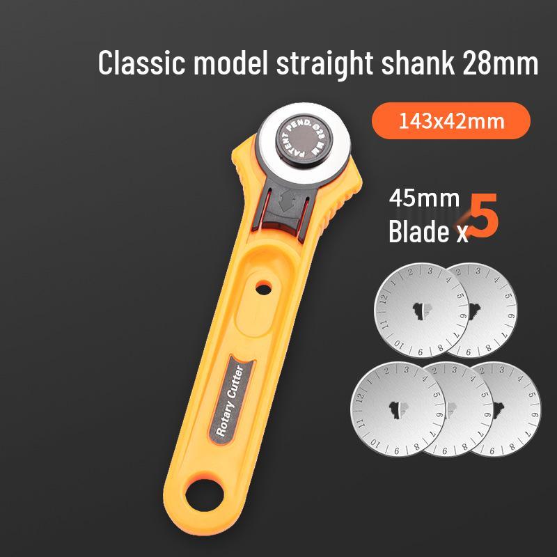 Rotary Fabric & Craft Knife - Precision Blade for Cutting Fabric, Paper, Boxes, Wallpaper & Crafts
