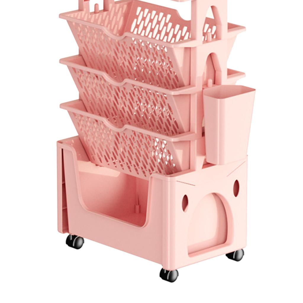 Rollregal mit Rädern 5 Ebenen Große Kapazität Starke Tragfähigkeit Nützlich