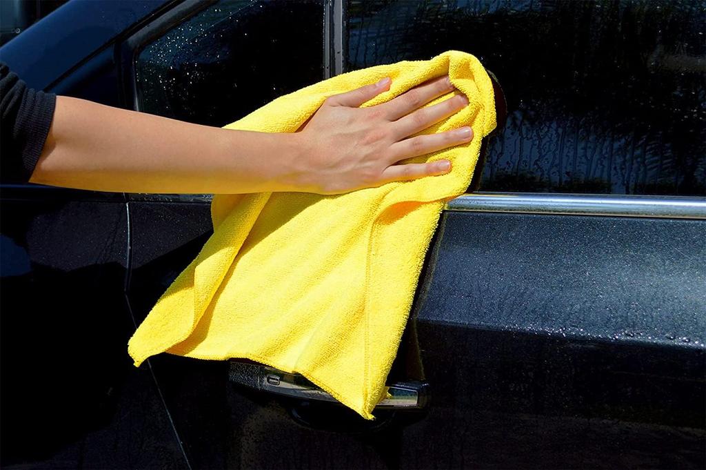 Kirkland Signature Microfiber x 36 for Car Washing and Interior and Exterior Towels, 2-Pack Count, Blue, 1397553, Thick, Wiping, (2, Blue) [Used]