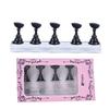 CNKESS 1Set False Nail Trainning Holder Base Display Stand Alloy Tips Practice Crystal Nail Art Polish Display Manicure Tools