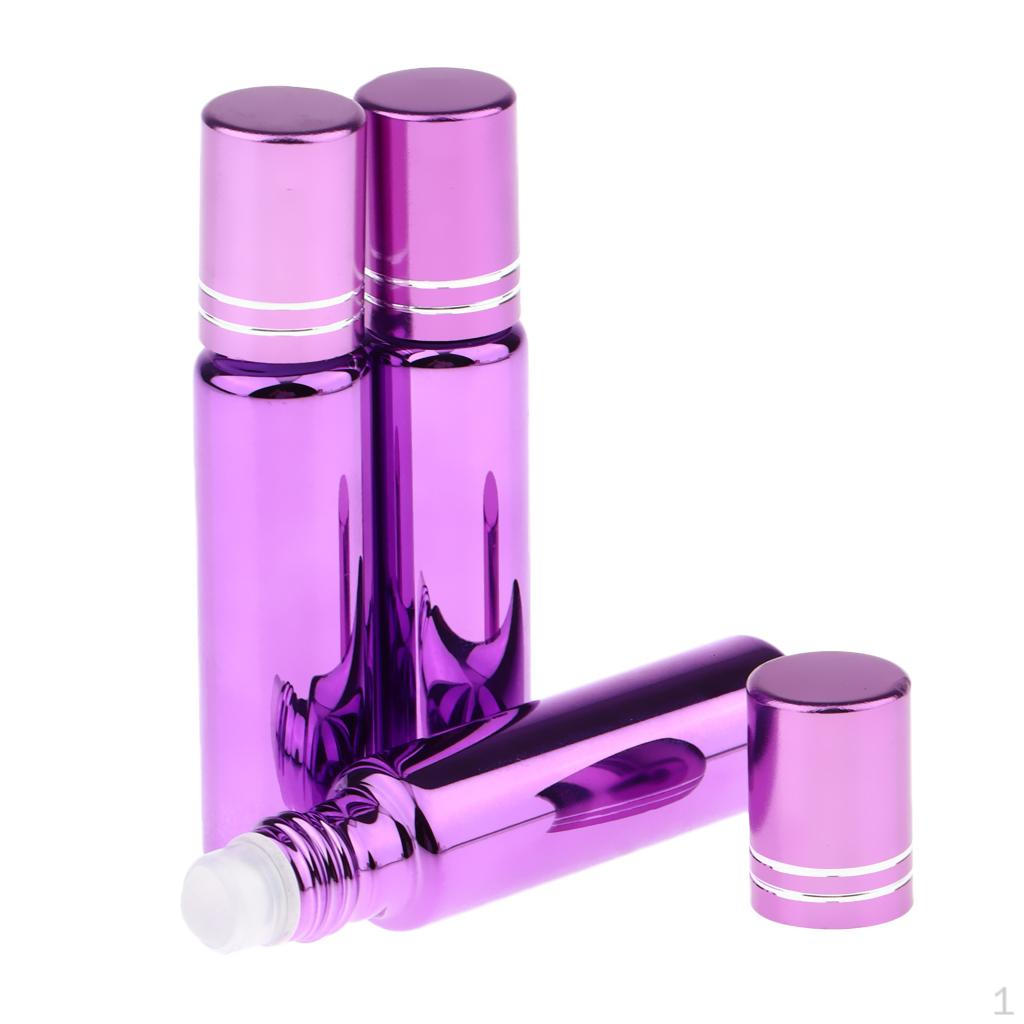 

3 Piece Balls Roller Bottles Empty Bottle for Essential Oil Perfume Bottle,Refillable Containers фиолетовый
