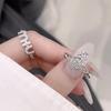 Niche Design Flash Diamond Saturn Letter Ring Light Luxury High Sense Index Finger Open Ring Personality Fashion