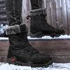 Winter Men's Warm Snow Boots High-top Outdoor Plush Shoes Plus Size 39-47
