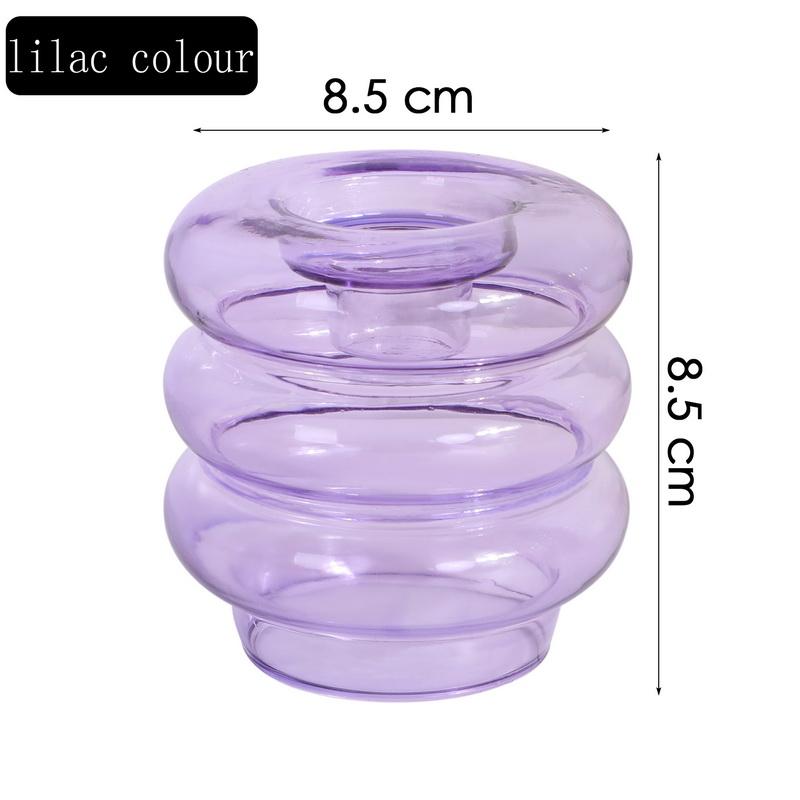 Glass Candle Holder 2 In 1 Vases Room Decoration Accessories Candle Holder Dining Table Home Decor European Wedding Decoration