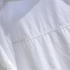 Pure Cotton Double Pocket White Shirt Women Long-sleeve Blouse Spring Autumn Tops Lapel Buttoned Irregular Shirts