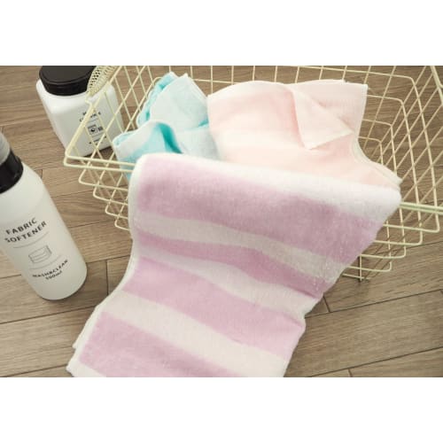 Kosugizen Multi-Size Towels, Pastel Border, 3 Colors, 1 Piece Each, 40 x 95 cm, Wide and Long for Various Uses, Sports and Outdoors, Set of 3, ZG-402-