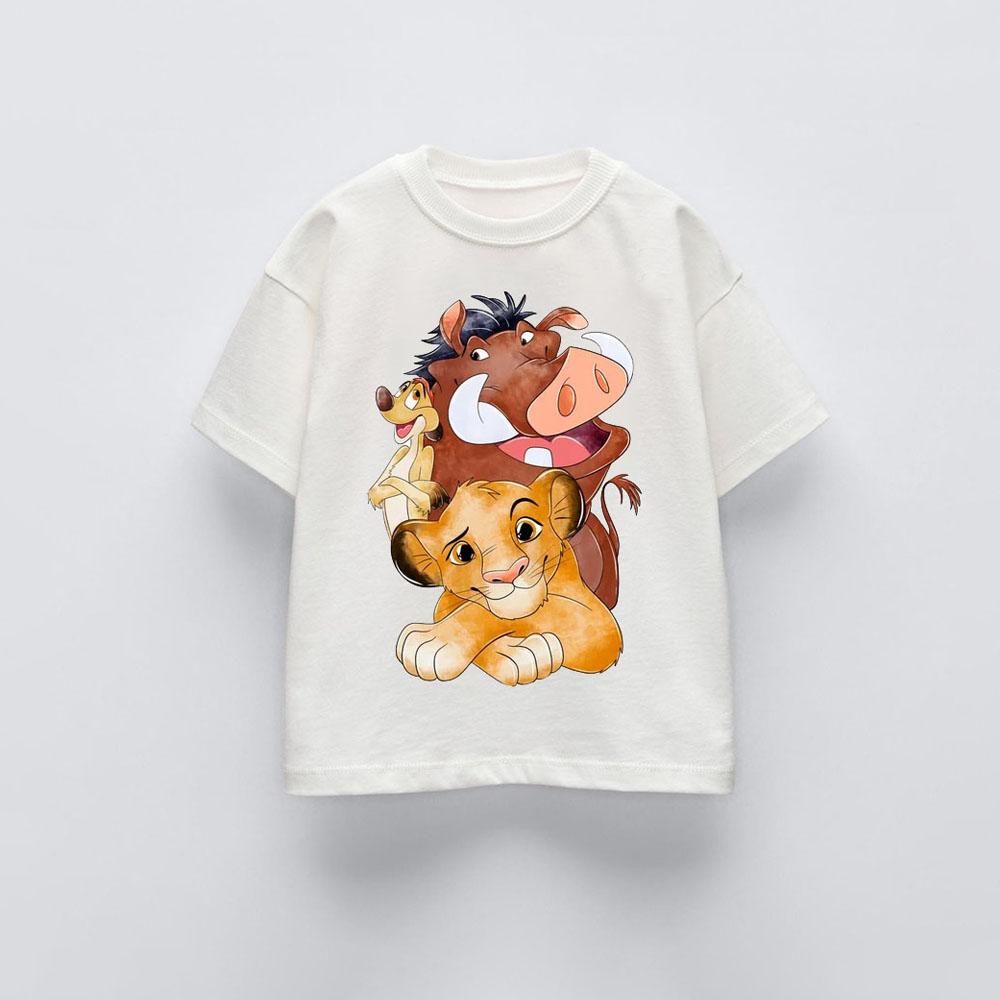 Cotton Kids Boy T-shirt Cartoon Printed Short Sleeve Tees Casual Loose Round Neck Tops for Baby