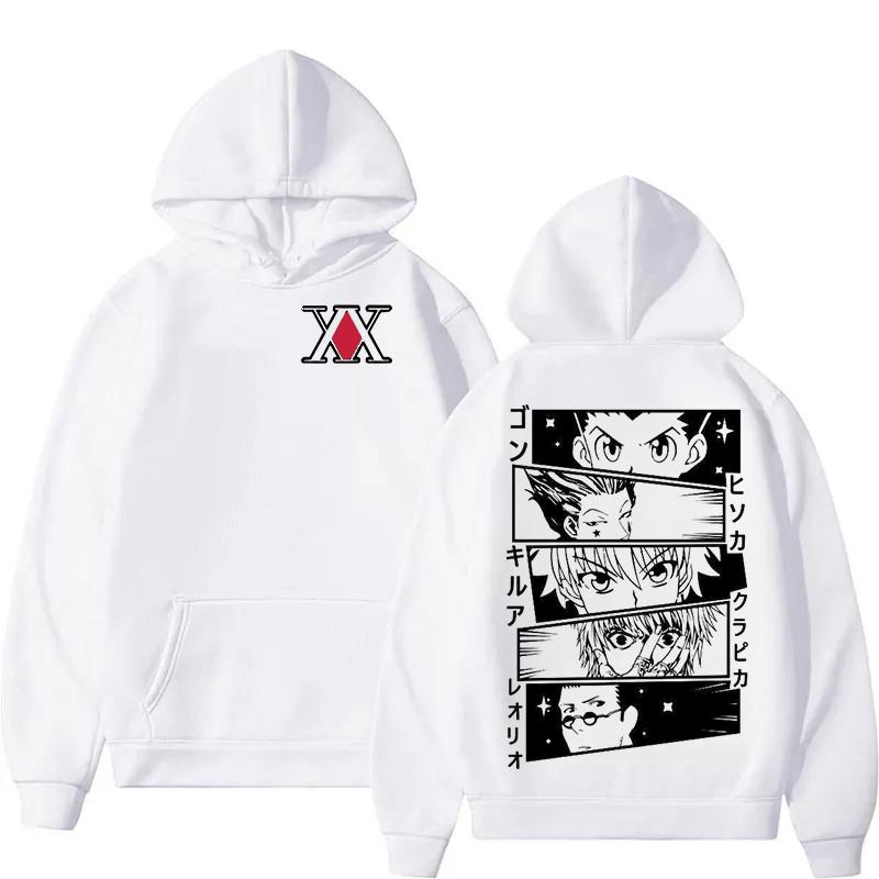 Men's Clothing Autumn Winter Hoodies Japanese Anime HUNTER×HUNTER HoodedSweatshirt Y2K Oversized Pure Cotton Clothes Sportswear