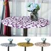 Round Table Cloth Protector Polyester Tablecloth Catering Fitted Table Cover With Elastic Edged 60-120cm Anti-Skid