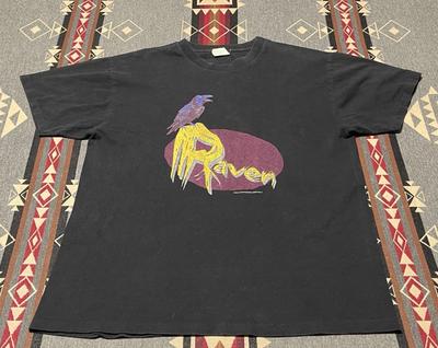 Raven WCW Wrestling Shirt Vtg 90er XL Zitat The Raven Nevermore