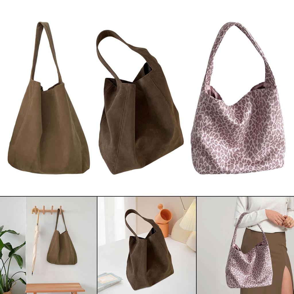 Lässige Wildleder-Hobo-Tasche Damen Große Schulter-Tragetasche Weiche Handtasche für Arbeit und Freizeit