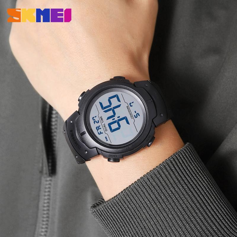 SKMEI 2304 Digital Watches for Man Sport Calendar Mens Wristwatch Luminous Big Dial 50M Waterproof Countdown Clock Reloj Hombre