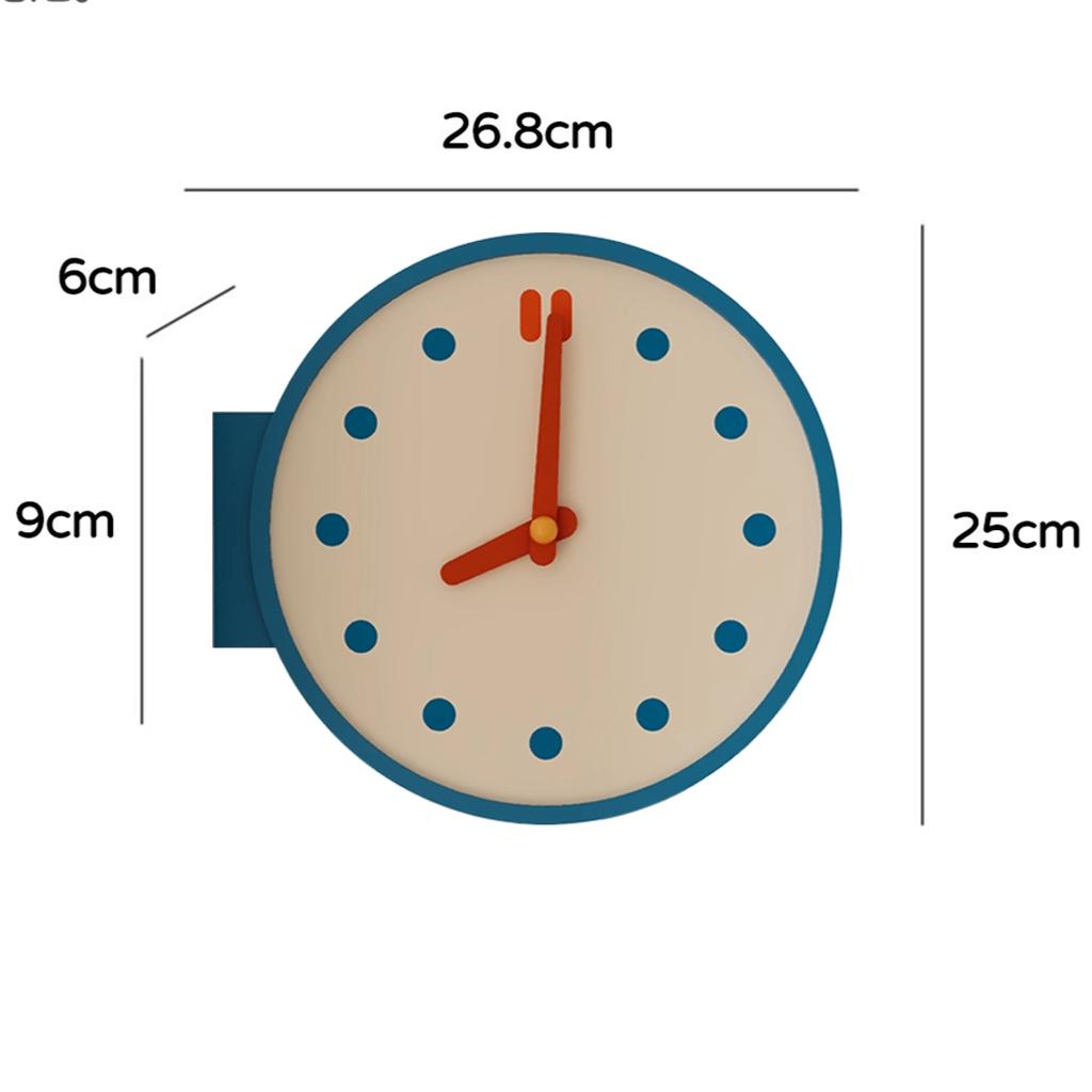 Creative Wall Clock Living Room Retro Clock Corner Double-sided Wall Clock Artistic Corner Elegant Home Desktop Decoration