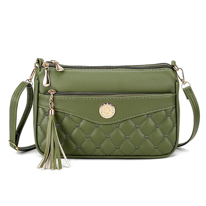 

Летняя сумка кроссбоди с кисточками - Мамин стиль Женская маленькая и средняя сумка через плечо армия зеленый