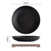 ZISIZ Frosted Black 10-inch Deep Plate
