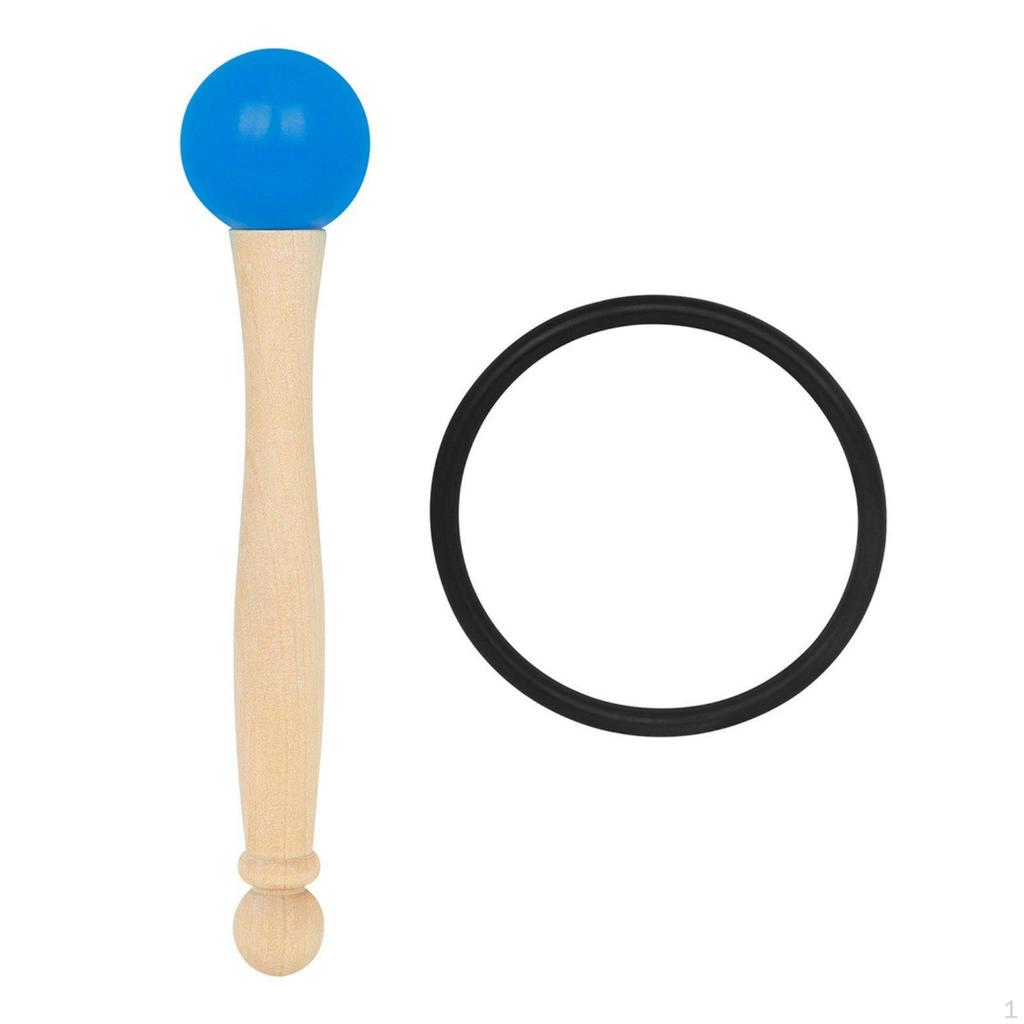Sound Bowl Mallet and OLoop Set Clear Resonance Acoustic Rubber Ergonomic
