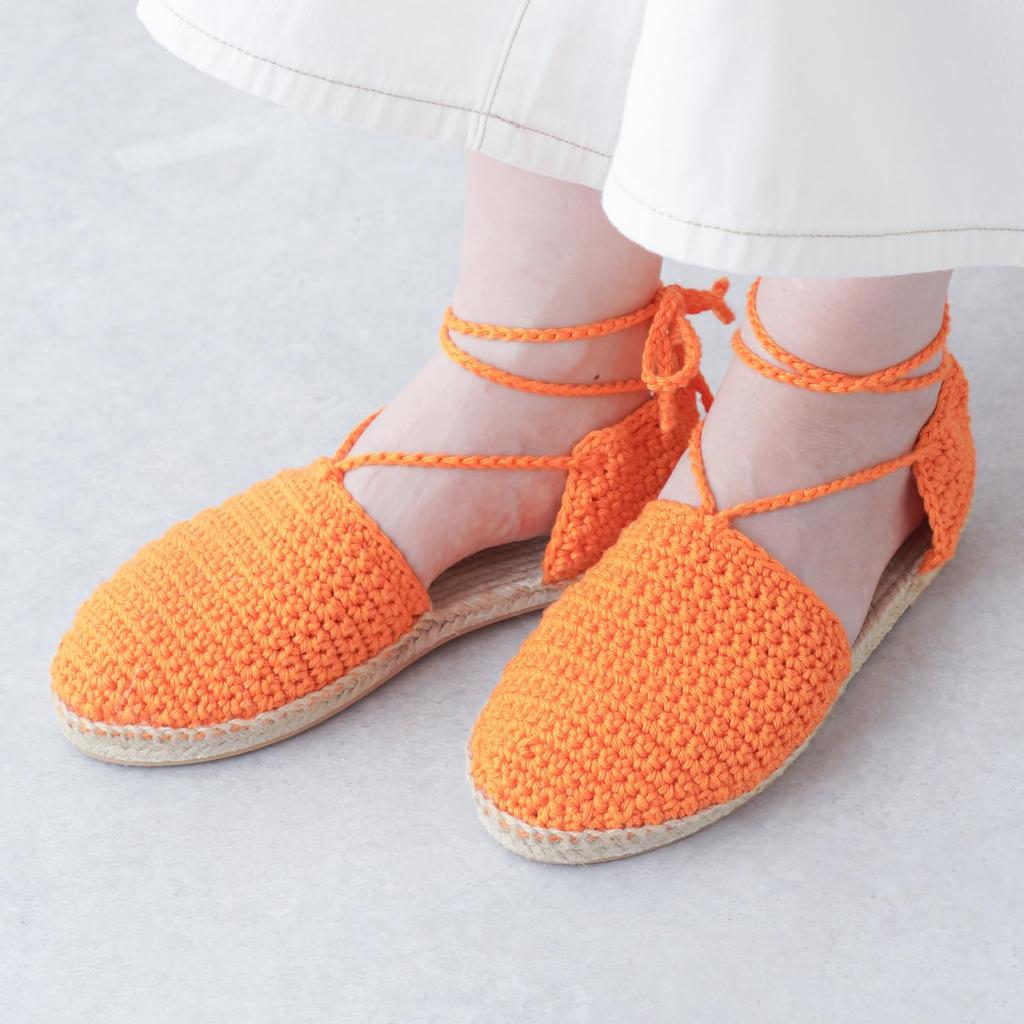 Raw Wool Knitting Kit Sandals with Straps #15-9