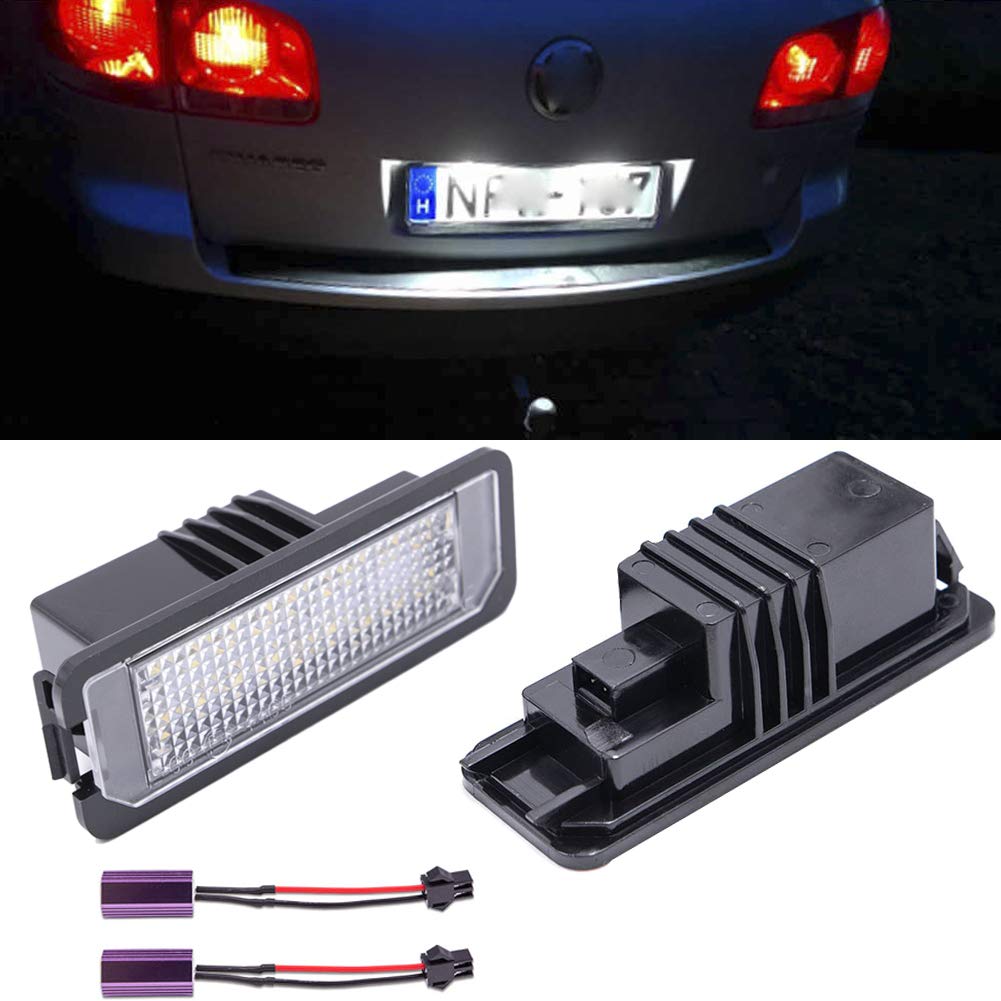 2pcs LED License Plate Light License Plate Lamp for MK5 GTI MK6 MK7 Golf