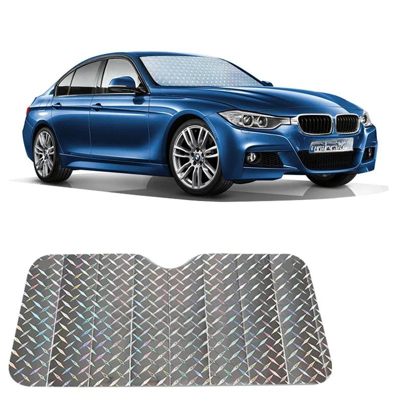 Car Laser Front Window Sun Shade Mat Pad Thick Laser Season Thermal Insulation Visor SUV Off-Road for Auto Styling Accessories