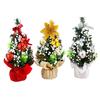 Christmas Desktop Ornament Small Size Decorative Delicate Reusable Wide Application Decorate Artificial Colorful Festive Mini Christmas Tree for Mall