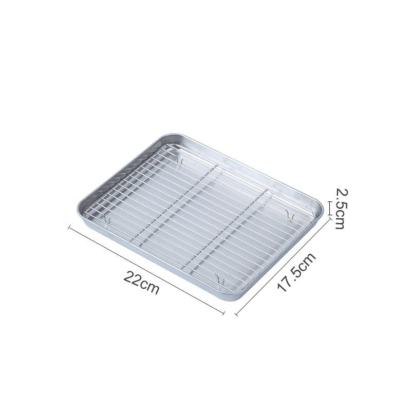 

Нержавеющая сталь для выпечки тортов, противень для барбекю, поднос с решеткой, противень для выпечки, подставка для духовки, брауни, инструмент для жарки на гриле