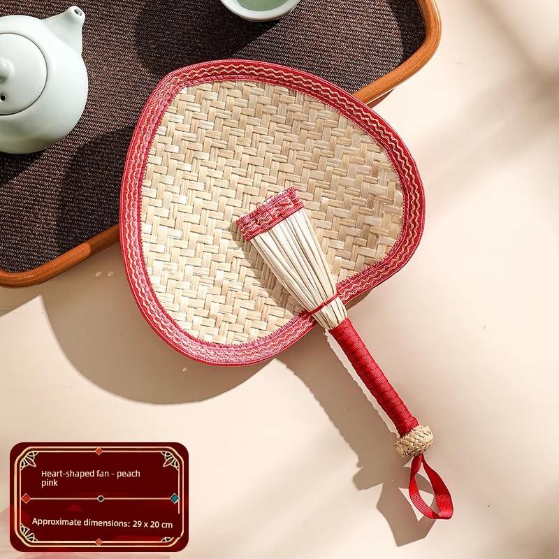 Summer Handmade Woven Traditional Palm Leaf Fan for Children, Hand-Held Fan for Babies and Infants To Repel Mosquitoes, Small Banana Leaf Fan