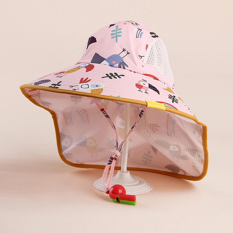 

Breathable UPF50+ Sun Protection Beach Hat for Men Women Kids Baby, Summer Outdoor Wide Brim Sun Hat with Adjustable Neck Cover